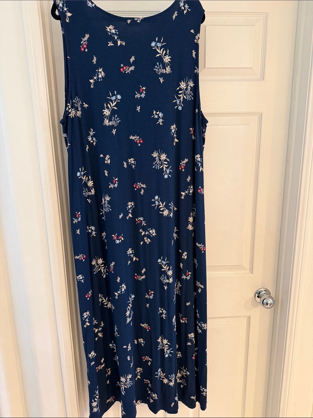 J. Jill Sleeveless Navy Floral Maxi Dress - Picture 5 of 5
